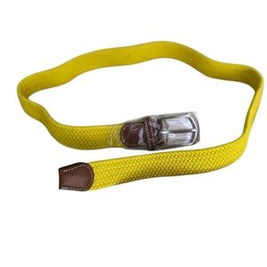 New Fashion Braided Yellow Women’s Stretchy Belt With Buckle Style